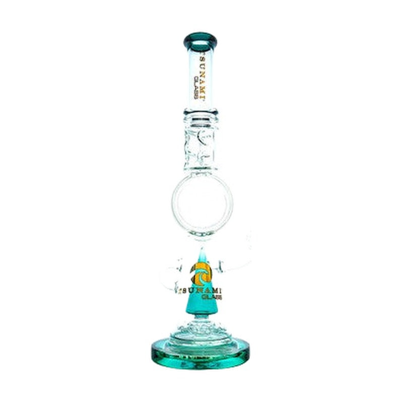 Tsunami Glass Water Pipe Sprinkler Donut - 17.5 Inches - 1095 Grams