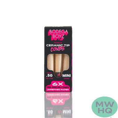 Bodega Boyz Mini Pre-Rolled Cones With Ceramic Tip - Pack of 6