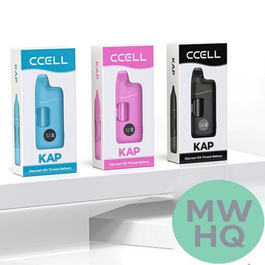 CCELL Kap 500mAh Discreet 510 VV Cartridge Vape Battery With Smart Screen