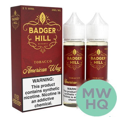 Badger Hill Reserve Synthetic Nicotine E-Liquid 120ML (2 x 60ML)