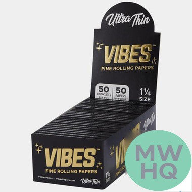 Vibes Rolling Papers - 1.25 Inch - Pack of 50