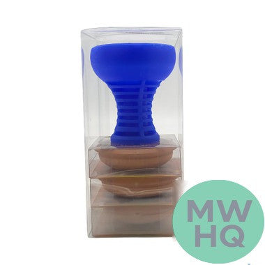 Pharaohs Hydra Silicone Bowl With 3 Replaceable Clay Inserts - Pack of 3