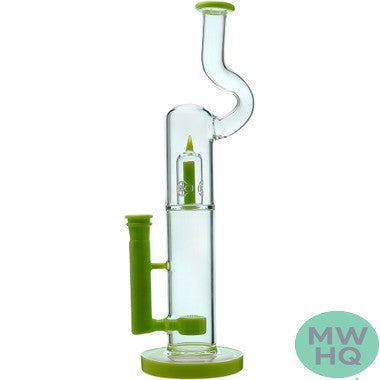 Calibear Natty Flower Glass Bong Water Pipe With Thick Base - 750 Grams - 15.5 Inches [GB433]