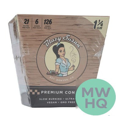 Blazy Susan Unbleached Premium Pre-Rolled Cones