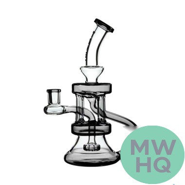 BoroTech Date Rig Glass Water Pipe Recycler With Circ Perc Designed By Calibear - 360 Grams - 9 Inches [FY005]