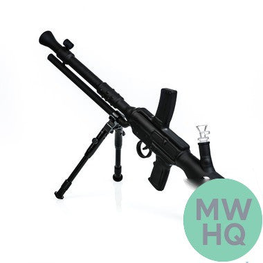 Shadow Glass Rifle Water Pipe With Tripod - 1350 Grams - 28 Inches [SGA-007]