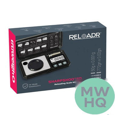 Truweigh Sharpshooter V2 Digital Reloading Scale Kit 50g x 0.001g – Black