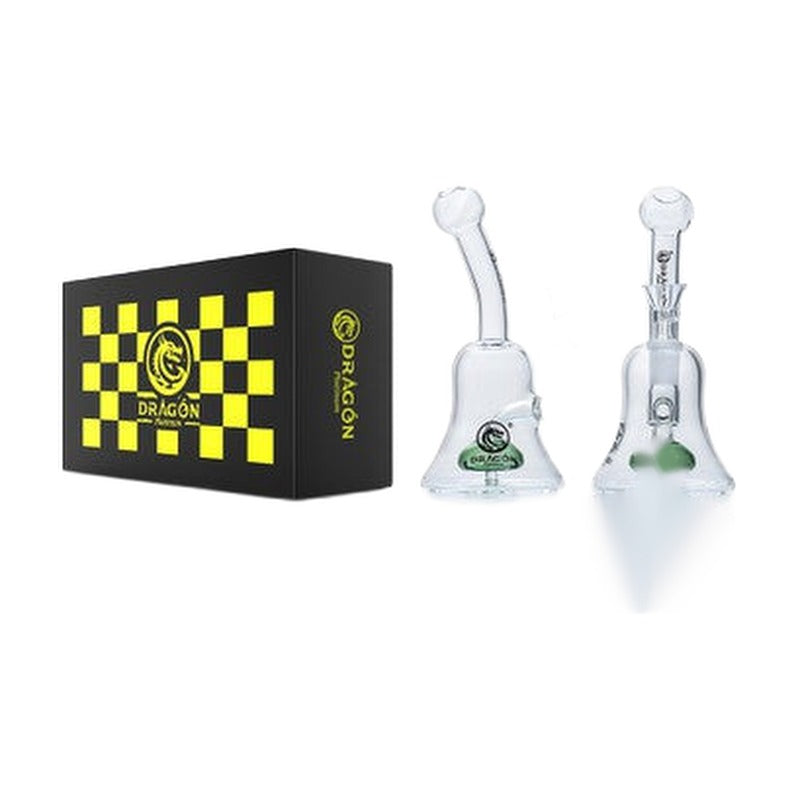 Dragon Platinum Bell Water Pipe Bong Style - 190 Grams - 7.1 Inches - Assorted Colors [WPE-060]