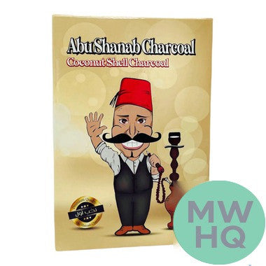 Abu Shanab Coconut Shell Charcoal - 35 Cylinder Shaped Pieces