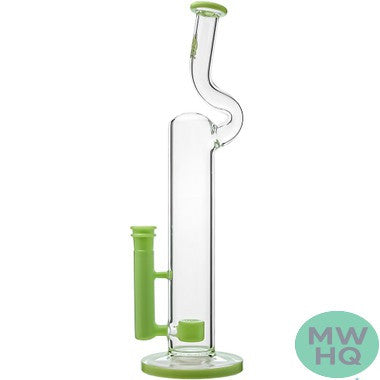 Calibear Natty Tube Glass Bong Water Pipe With Thick Base - 730 Grams - 16 Inches [GB351]