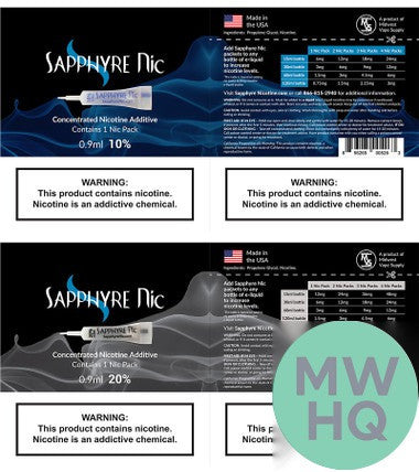 Sapphyre Nic 0.9ML Concentrated Nicotine Additive