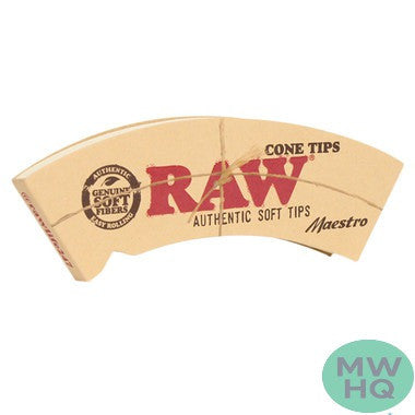RAW Cone Tips - Natural Slow Burning Cone Tips - Original - 24 Pack