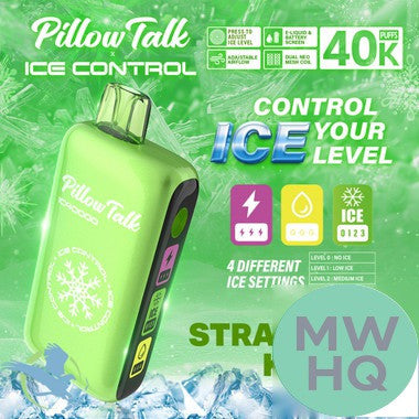 Pillow Talk Ice Control IC40000 Puffs 20ML Disposable Device With Touch To Adjust Ice Level & LED Screen (Texas Compliant)