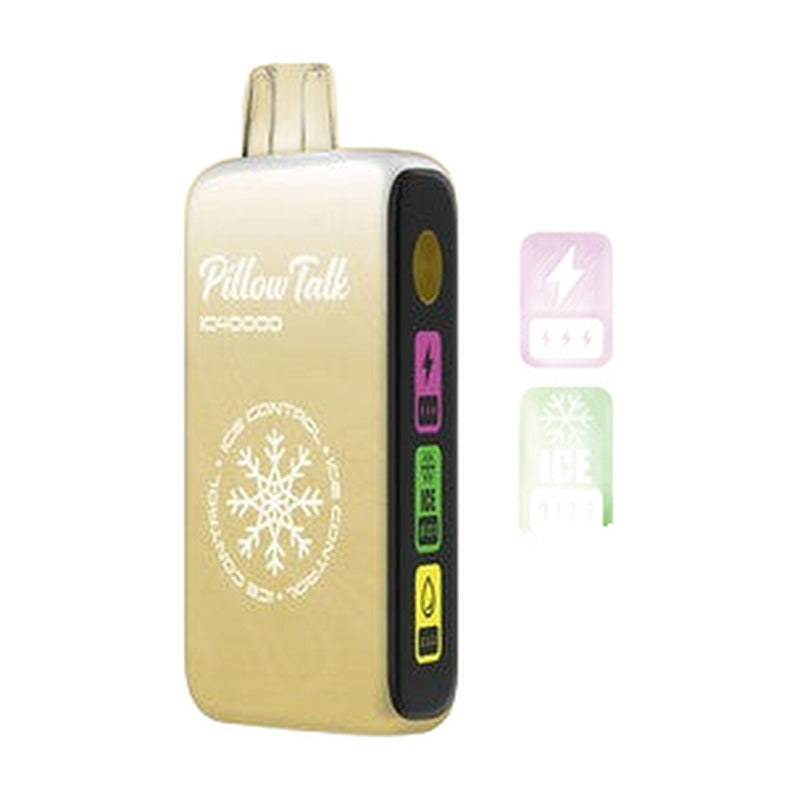 Pillow Talk Ice Control IC40000 Puffs 20ML Disposable Device With Touch To Adjust Ice Level & LED Screen (Texas Compliant)