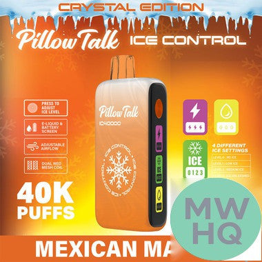 Pillow Talk Ice Control IC40000 Puffs 20ML Disposable Device With Touch To Adjust Ice Level & LED Screen (Texas Compliant)