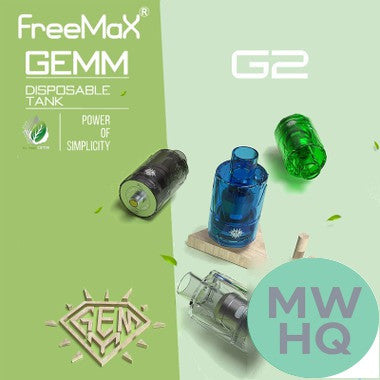 FreeMax GEMM 5ML Disposable Sub-Ohm Tank With G2 Coil - Pack Of 2