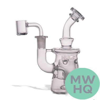 Wulf Mods Torq Glass Water Pipe Dab Rig With Quartz Banger - 190 Grams - 6.5 Inches
