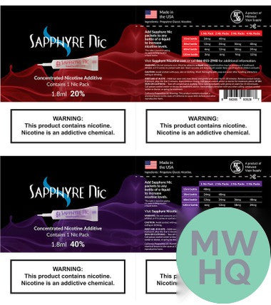Sapphyre Nic 1.8ML Concentrated Nicotine Additive