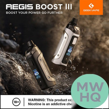 GeekVape Aegis Boost III 3000mAh Pod System Starter Kit With 5ML Refillable GeekVape Boost 2 Cartridge Pod