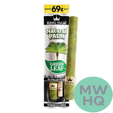 King Palm Green Leaf Mini Palm Tube Rolls 1G - Pack of 1
