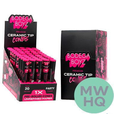 Bodega Boyz Party Pre-Rolled Cones With Ceramic Tip - 1ct Tube