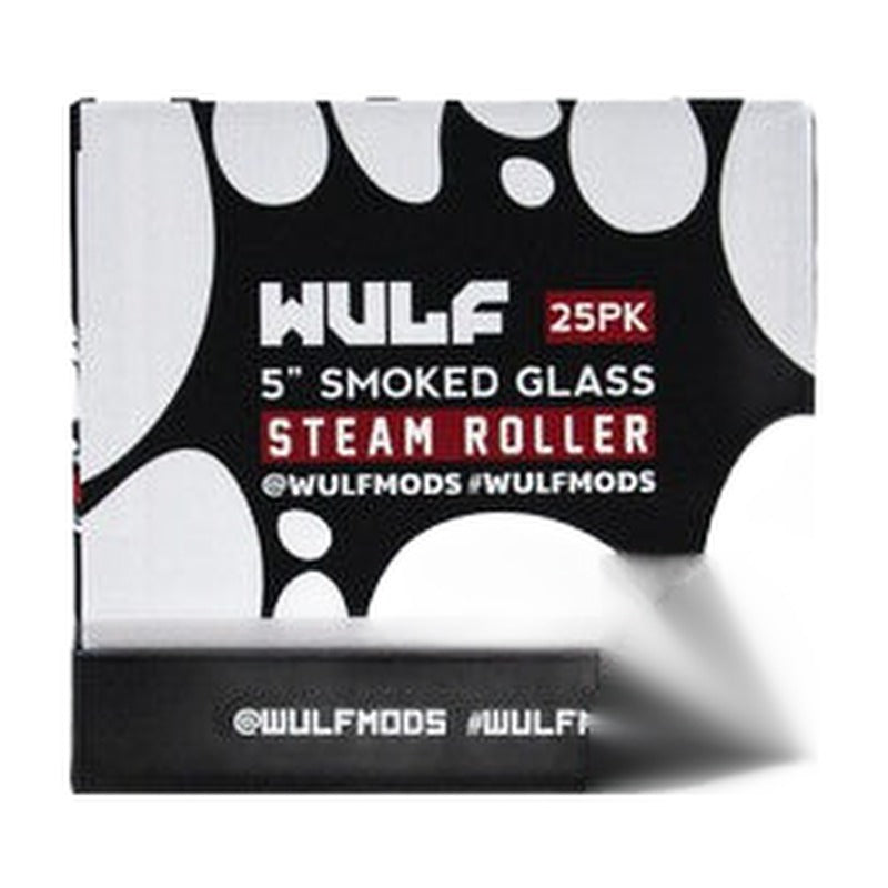 Wulf Mods Smoked Glass Steam Roller Pipe - 5 Inches