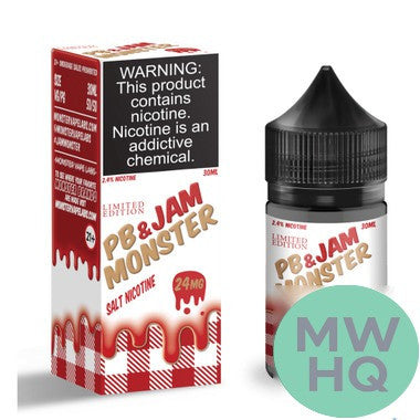 PB & Jam Monster Synthetic Nicotine Salt E-Liquid 30ML