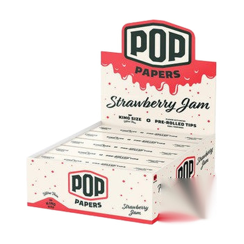 Pop Papers Authentic French Paper Ultra Thin + Pre-Rolled Tips - White Display