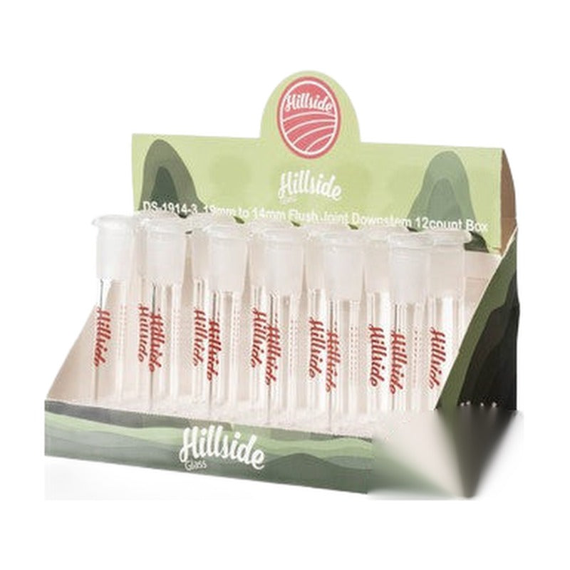 Hillside Glass Frosted Top 19mm to 14mm Flush Joint Downstem