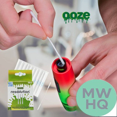 Ooze Resolution Precision Micro Swabs With Alcohol-Infused Tips - 100ct