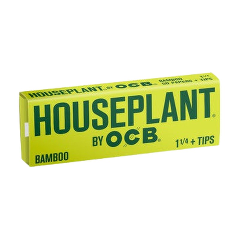 Houseplant By OCB Bamboo Rolling Papers 1 1/4 Size + Tips