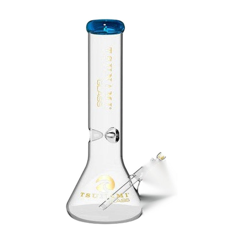 Tsunami Glass Water Pipe With Beaker Base Ice Catcher - 15 Inches - 917 Grams