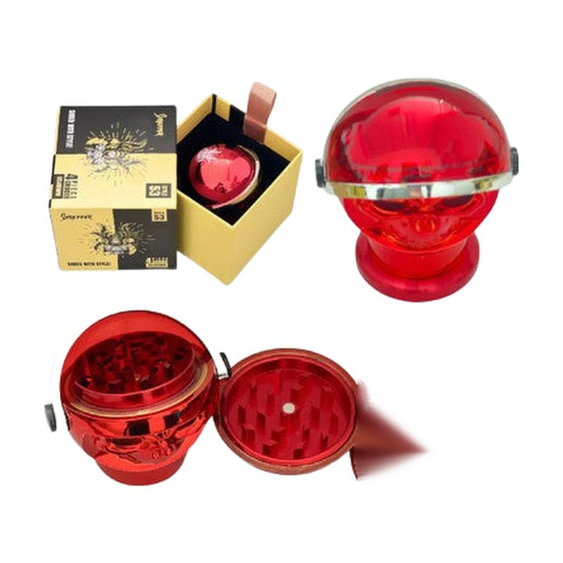 Shredder Large Grinder Skull With Helmet Design - Style 53 - 65mm - 4 Part