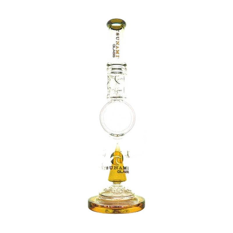 Tsunami Glass Water Pipe Sprinkler Donut - 17.5 Inches - 1095 Grams