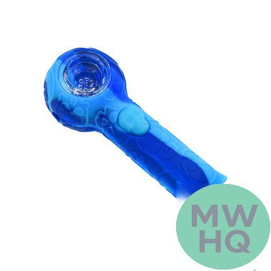 Stratus Silicone Skull Glow In The Dark Hand Pipe Spoon - 85 Grams - 4.25 Inches