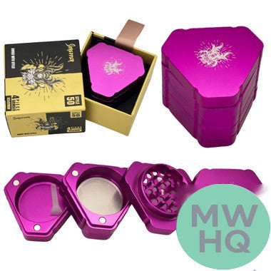 Shredder Large Grinder Triangular Shape - Style 50 - 63mm - 4 Part