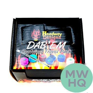 Headway Designs DAB'EM Silicone Travel Containers - Pack of 6