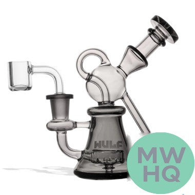 Wulf Mods Revo Glass Water Pipe Dab Rig With Quartz Banger - 180 Grams - 6 Inches