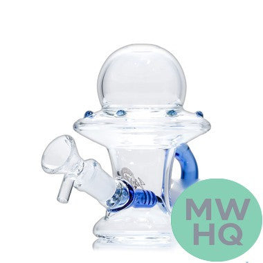Shadow Glass Water Pipe UFO Themed Bubbler With Inline Perc - 230 Grams - 5 Inches - Assorted Colors [SGE-166]