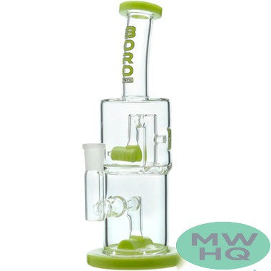 BoroTech Double Hex Glass Bong Water Pipe With Thick Base Designed by Calibear - 440 Grams - 10 Inches [DoubleHex]