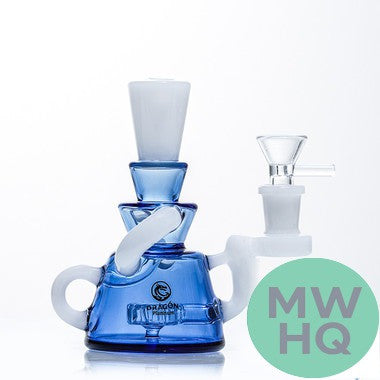Dragon Platinum Mini Banger Hanger Water Pipe Recycler With Circ Perc - 200 Grams - 5.9 Inches - Assorted Colors [WPE-037]
