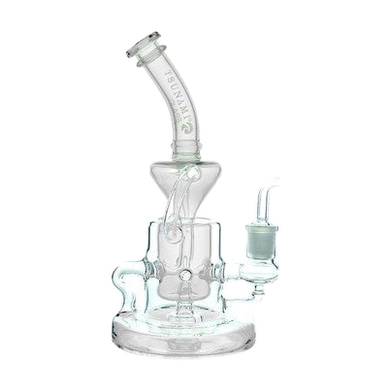 Tsunami Glass Water Pipe Recycler Concentrate Rig With Circle Perc - 345 Grams - 9 Inches