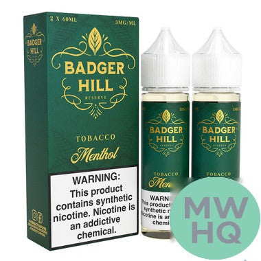 Badger Hill Reserve Synthetic Nicotine E-Liquid 120ML (2 x 60ML)