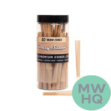 Blazy Susan Unbleached Premium Pre-Rolled Cones