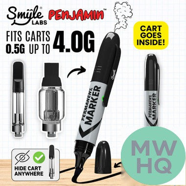 Smyle Penjamin Discreet Permanent Marker VV Cartridge Preheat Pen Battery With Ink