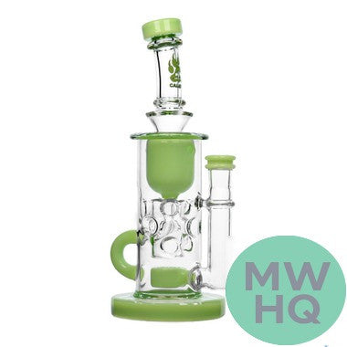 Calibear Fab Klein Recycler Glass Water Pipe Dab Rig Thick Base With Seed of Life Perc - 460 Grams - 9 Inches [GB17]