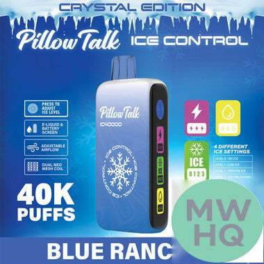 Pillow Talk Ice Control IC40000 Puffs 20ML Disposable Device With Touch To Adjust Ice Level & LED Screen (Texas Compliant)