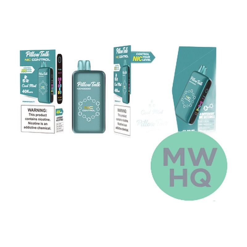 Pillow Talk Nic Control NC40000 Puffs 20ML Disposable Device With Touch To Adjust Nic Level & LED Screen (Texas Compliant)