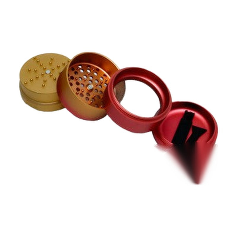 Neu Dry Herb Aluminum Grinder With Ashtray & Storage Top - 63 mm - 4 Parts