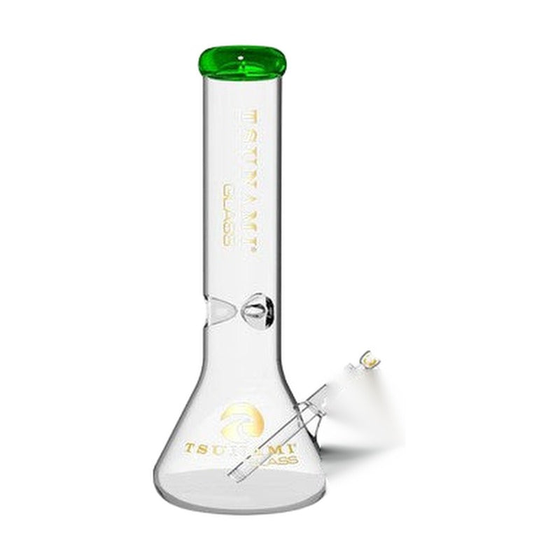 Tsunami Glass Water Pipe With Beaker Base Ice Catcher - 15 Inches - 917 Grams